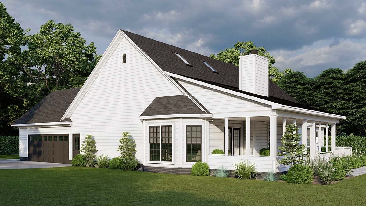 Cape Cod, Country, Traditional Plan with 2129 Sq. Ft., 3 Bedrooms, 3 Bathrooms, 2 Car Garage Picture 2
