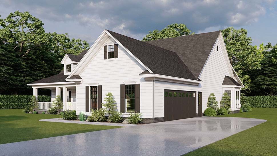 Cape Cod, Country, Traditional Plan with 2129 Sq. Ft., 3 Bedrooms, 3 Bathrooms, 2 Car Garage Picture 4