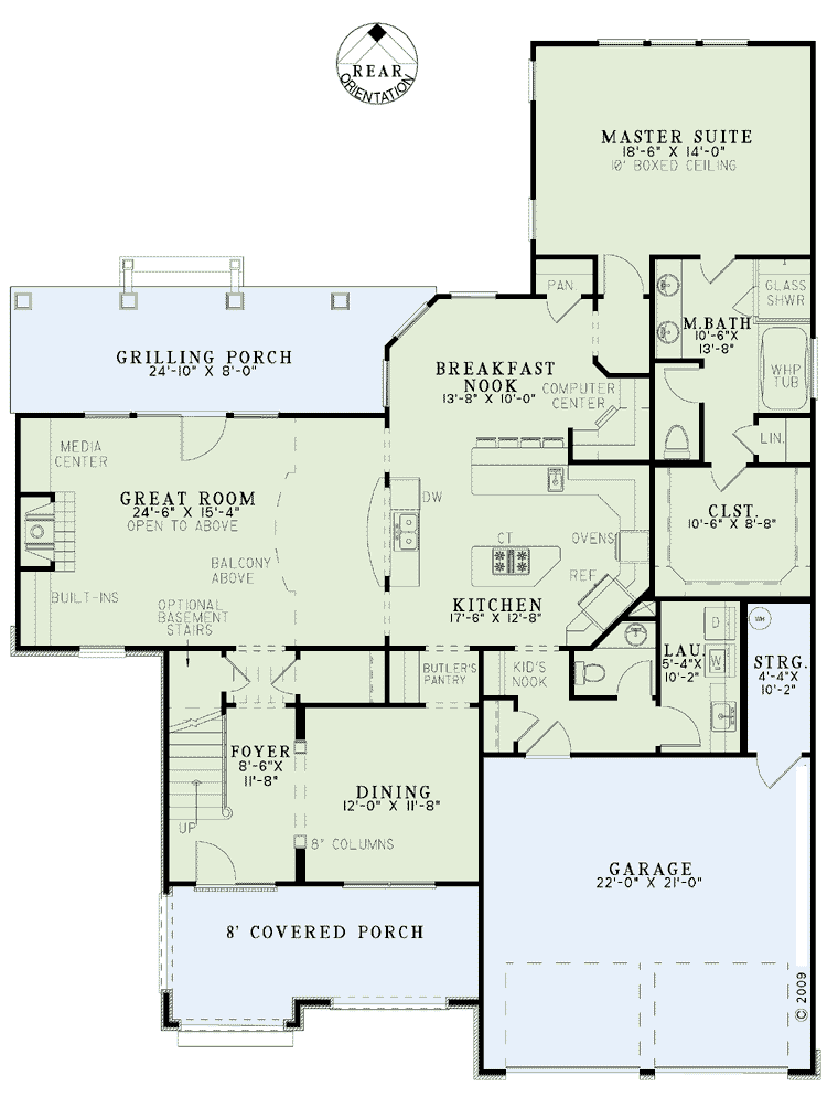 Colonial Southern Level One of Plan 62040