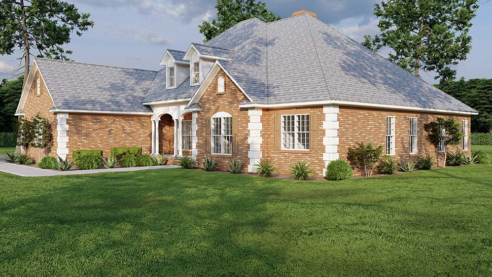 European, One-Story, Traditional Plan with 2405 Sq. Ft., 4 Bedrooms, 3 Bathrooms, 3 Car Garage Picture 5