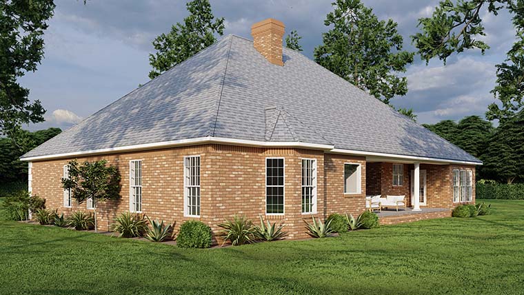European, One-Story, Traditional Plan with 2405 Sq. Ft., 4 Bedrooms, 3 Bathrooms, 3 Car Garage Picture 6