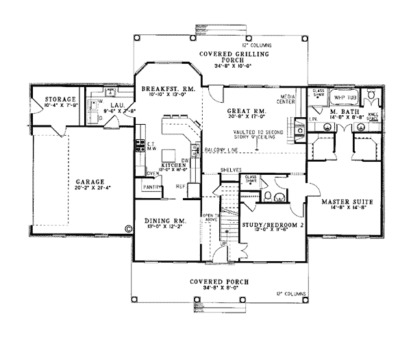 Colonial Country Southern Level One of Plan 62072