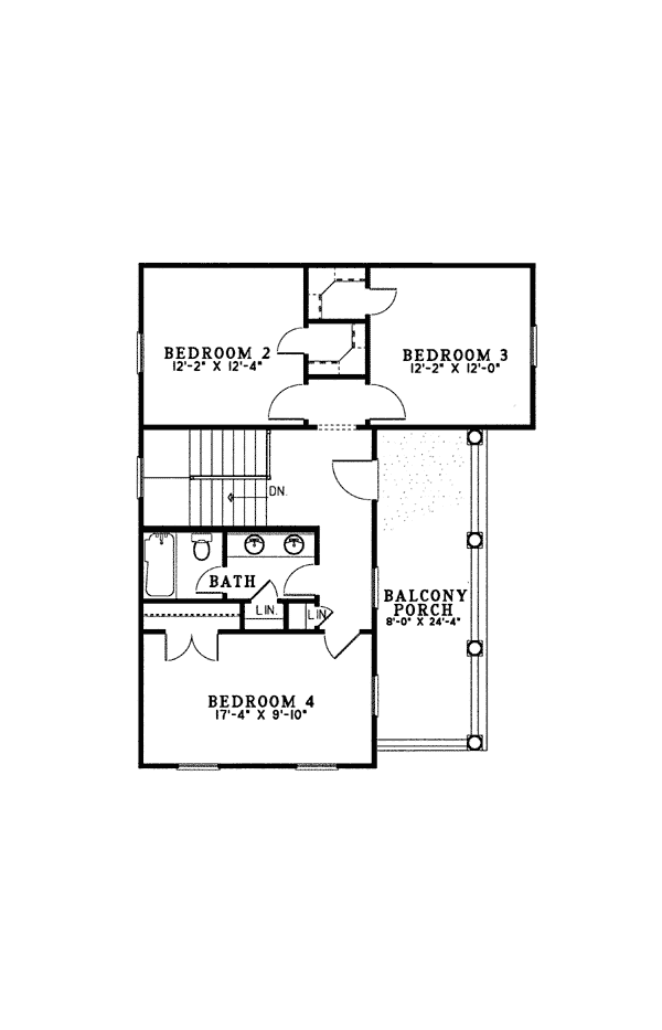 Colonial Southern Level Two of Plan 62078