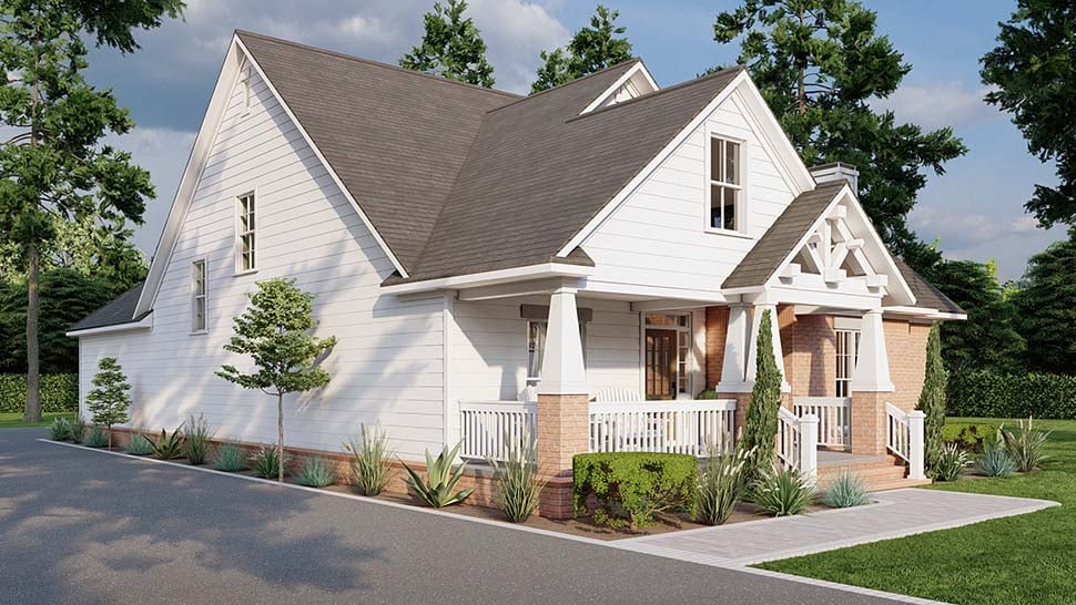 Country, Craftsman, Traditional Plan with 2146 Sq. Ft., 3 Bedrooms, 3 Bathrooms, 2 Car Garage Picture 4