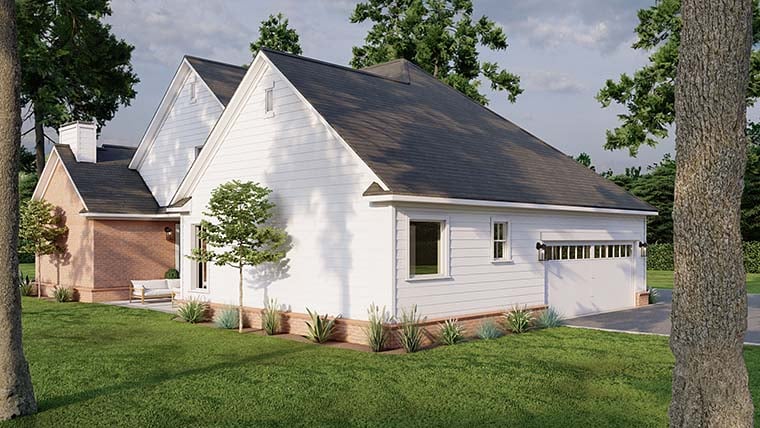 Country, Craftsman, Traditional Plan with 2146 Sq. Ft., 3 Bedrooms, 3 Bathrooms, 2 Car Garage Picture 6