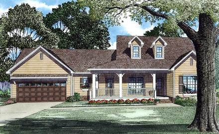 Country Southern Traditional Elevation of Plan 62084