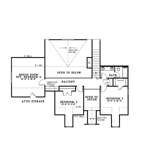 Cape Cod Country Level Two of Plan 62087