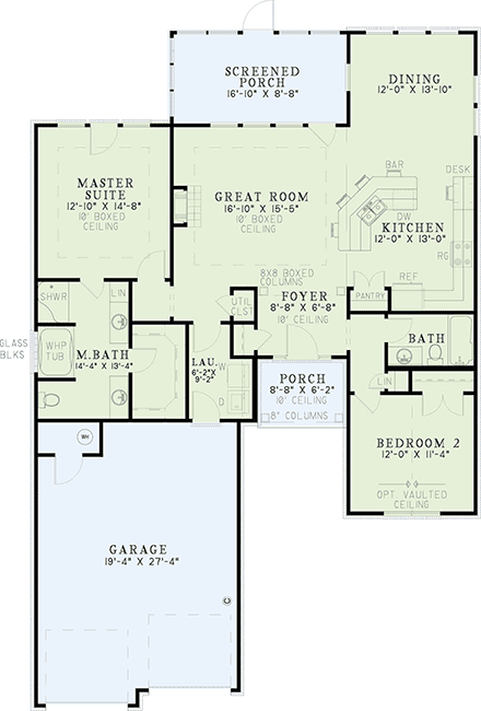 House Plan 62106 First Level Plan