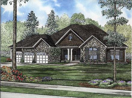 Bungalow Country Elevation of Plan 62113