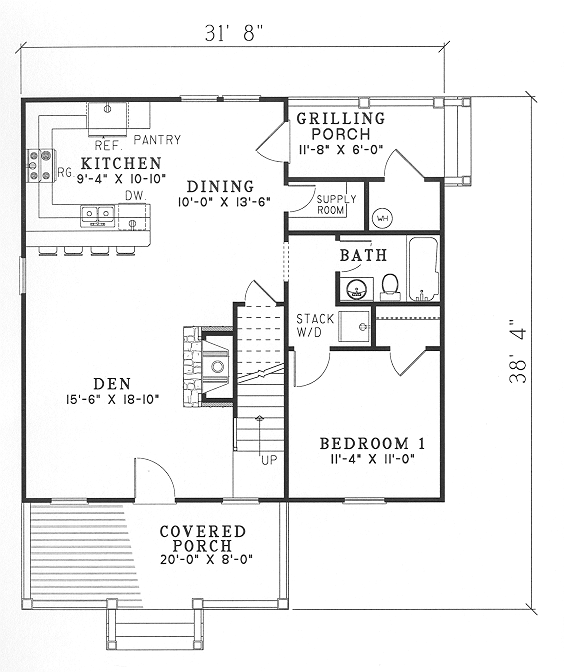 Cabin Country Southern Level One of Plan 62116