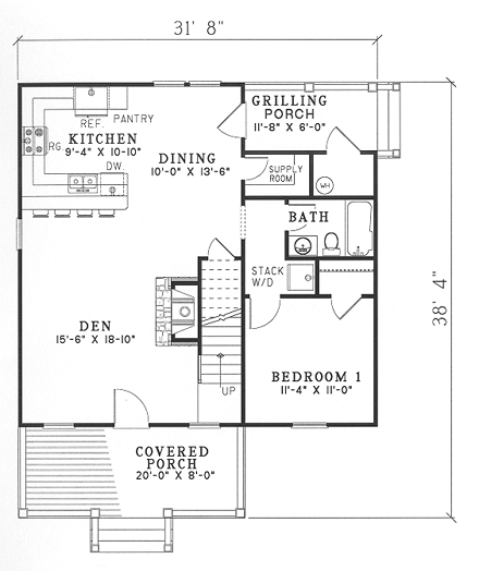 House Plan 62116 First Level Plan