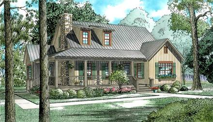 Bungalow Country Southern Elevation of Plan 62120