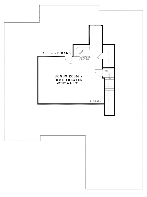 One-Story Traditional Level Three of Plan 62137