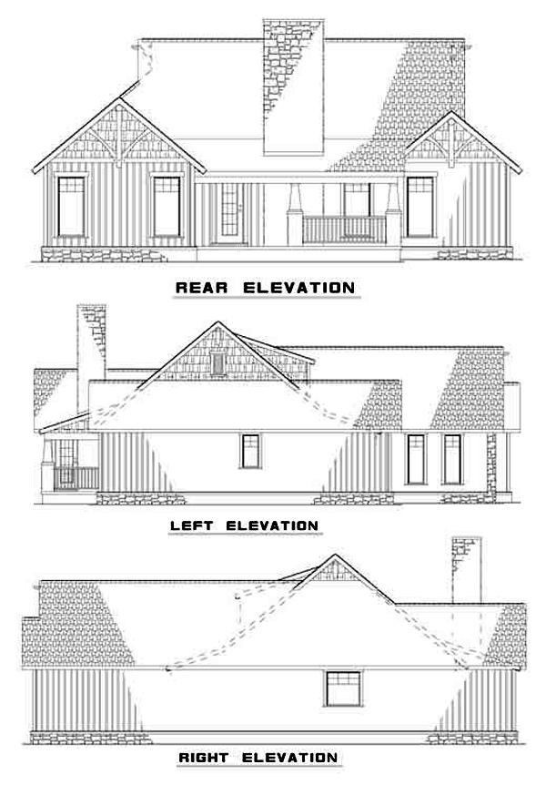 Bungalow, Country, Craftsman, Tudor Plan with 1485 Sq. Ft., 3 Bedrooms, 2 Bathrooms, 2 Car Garage Picture 19
