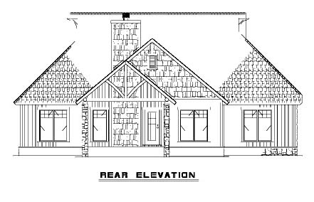 Bungalow, Country, Craftsman, One-Story Plan with 1874 Sq. Ft., 3 Bedrooms, 2 Bathrooms, 2 Car Garage Picture 16