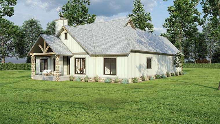 Bungalow, Country, Craftsman, One-Story Plan with 1874 Sq. Ft., 3 Bedrooms, 2 Bathrooms, 2 Car Garage Picture 6
