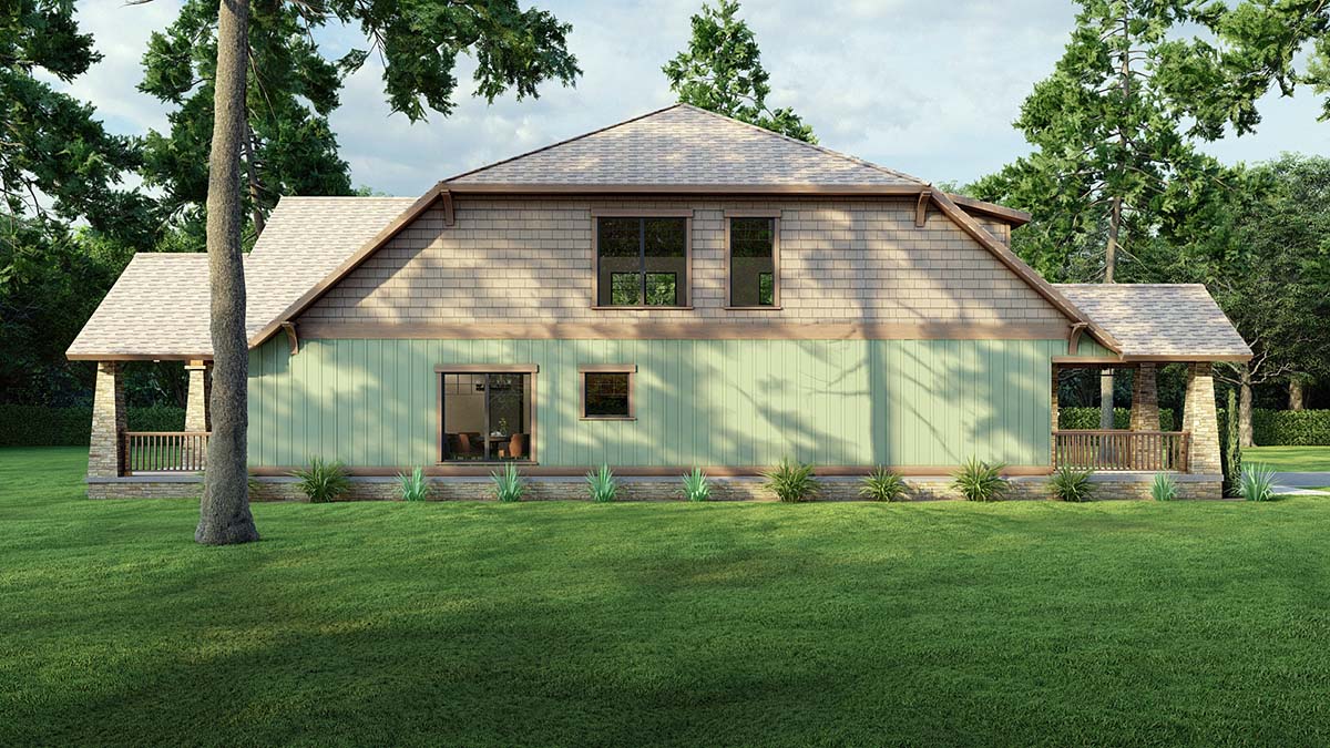 Bungalow, Country, Craftsman Plan with 1890 Sq. Ft., 3 Bedrooms, 3 Bathrooms, 2 Car Garage Picture 3