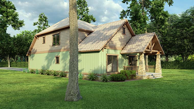 Bungalow, Country, Craftsman Plan with 1890 Sq. Ft., 3 Bedrooms, 3 Bathrooms, 2 Car Garage Picture 6