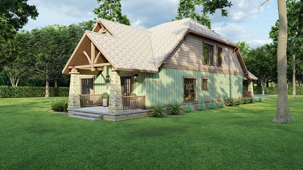 Bungalow, Country, Craftsman Plan with 1890 Sq. Ft., 3 Bedrooms, 3 Bathrooms, 2 Car Garage Picture 7