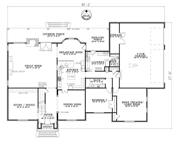 Colonial Southern Level One of Plan 62153