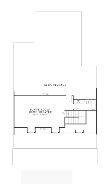 House Plan 62163 Second Level Plan