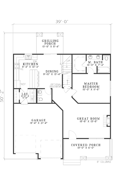 House Plan 62178 First Level Plan