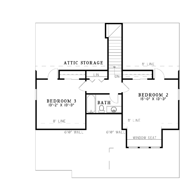 Bungalow Country Craftsman Level Two of Plan 62178