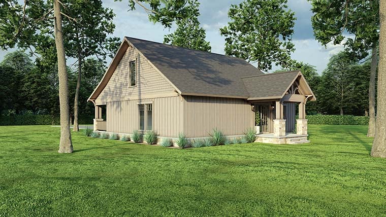 Bungalow, Country, Craftsman Plan with 1654 Sq. Ft., 3 Bedrooms, 3 Bathrooms, 2 Car Garage Picture 6