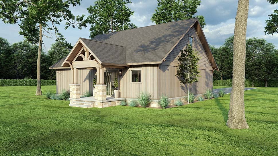 Bungalow, Country, Craftsman Plan with 1654 Sq. Ft., 3 Bedrooms, 3 Bathrooms, 2 Car Garage Picture 7