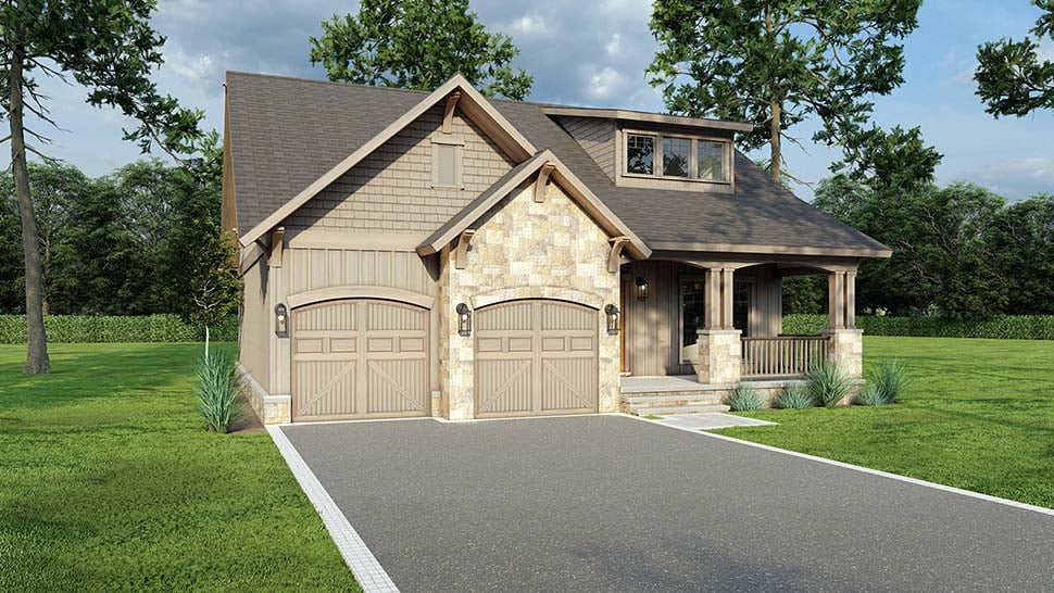 Bungalow, Country, Craftsman Plan with 1654 Sq. Ft., 3 Bedrooms, 3 Bathrooms, 2 Car Garage Picture 8