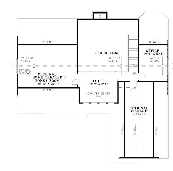 Bungalow Country Craftsman Level Two of Plan 62179