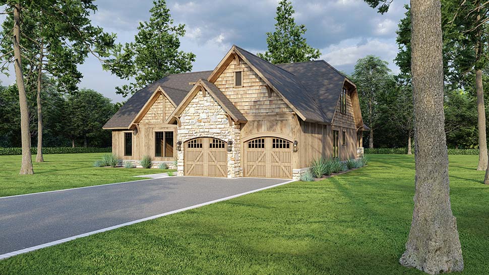 Bungalow, Country, Craftsman Plan with 2266 Sq. Ft., 4 Bedrooms, 2 Bathrooms, 2 Car Garage Picture 5