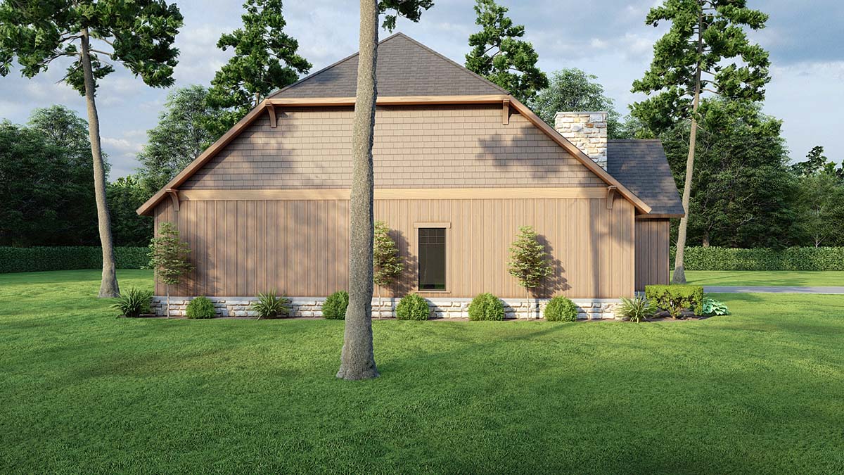 Bungalow, Country, Craftsman Plan with 2099 Sq. Ft., 3 Bedrooms, 2 Bathrooms, 2 Car Garage Picture 3