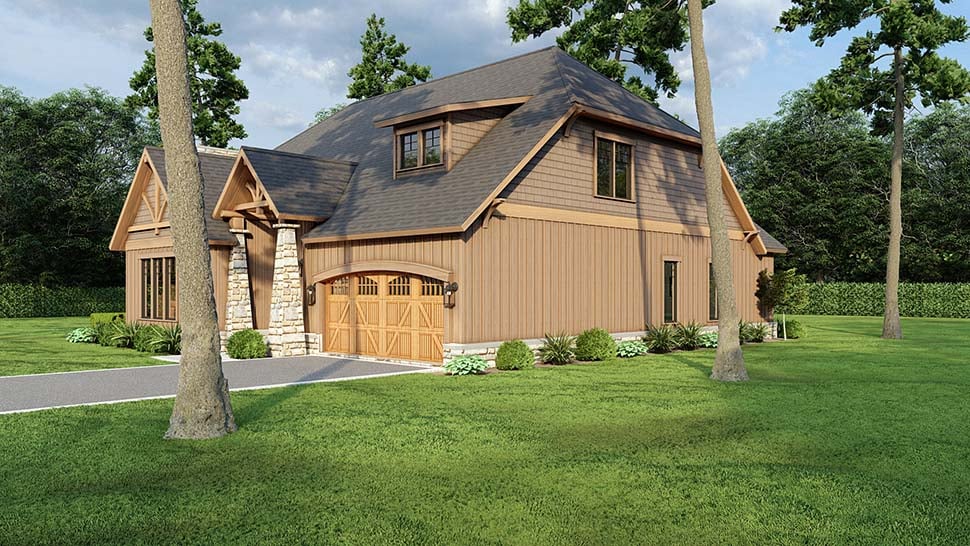 Bungalow, Country, Craftsman Plan with 2099 Sq. Ft., 3 Bedrooms, 2 Bathrooms, 2 Car Garage Picture 5