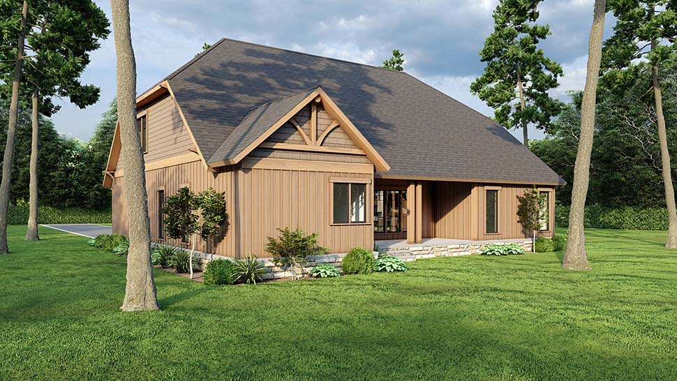 Bungalow, Country, Craftsman Plan with 2099 Sq. Ft., 3 Bedrooms, 2 Bathrooms, 2 Car Garage Picture 7