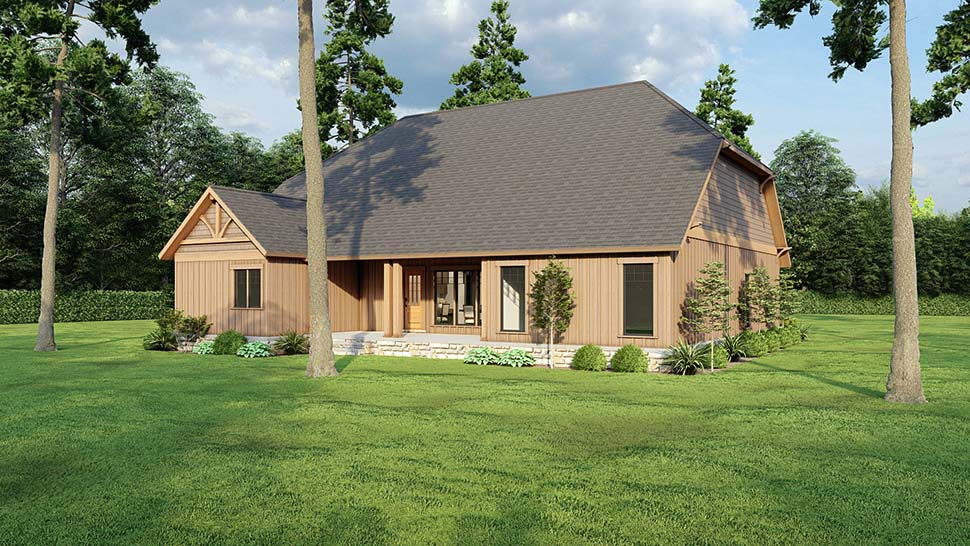 Bungalow, Country, Craftsman Plan with 2099 Sq. Ft., 3 Bedrooms, 2 Bathrooms, 2 Car Garage Picture 8