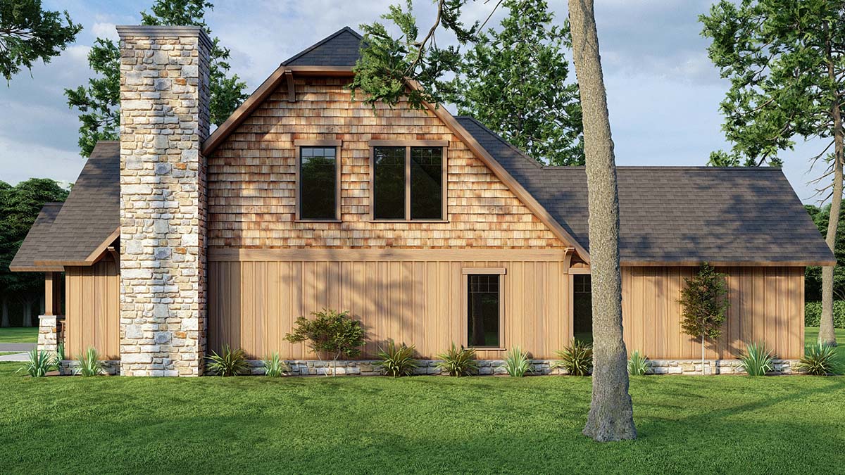 Bungalow, Country, Craftsman Plan with 1834 Sq. Ft., 3 Bedrooms, 3 Bathrooms, 2 Car Garage Picture 2
