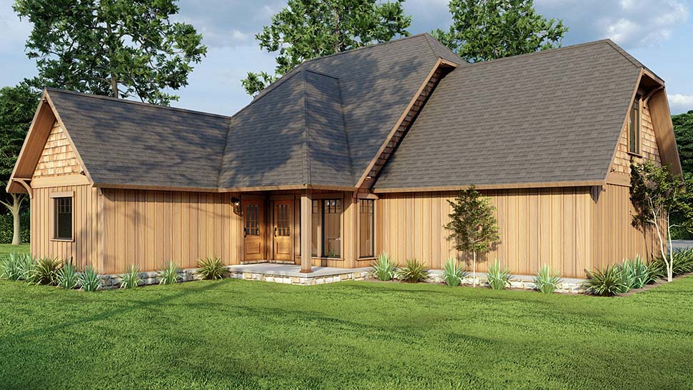 Bungalow, Country, Craftsman Plan with 1834 Sq. Ft., 3 Bedrooms, 3 Bathrooms, 2 Car Garage Picture 7