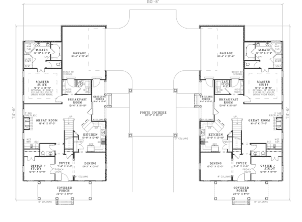 Colonial Country Southern Level One of Plan 62186