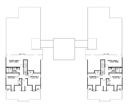 Multi-Family Plan 62187 Second Level Plan