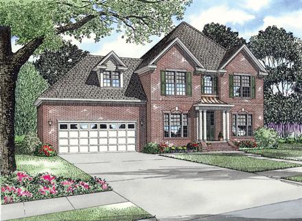 Colonial Traditional Elevation of Plan 62200