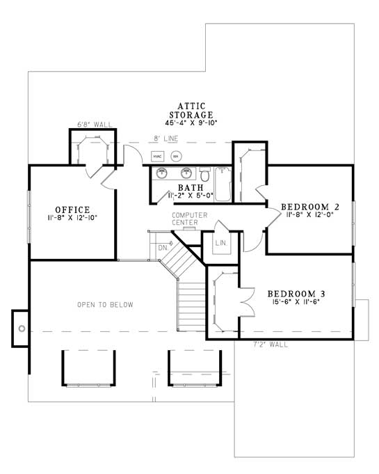 Cape Cod Traditional Level Two of Plan 62203