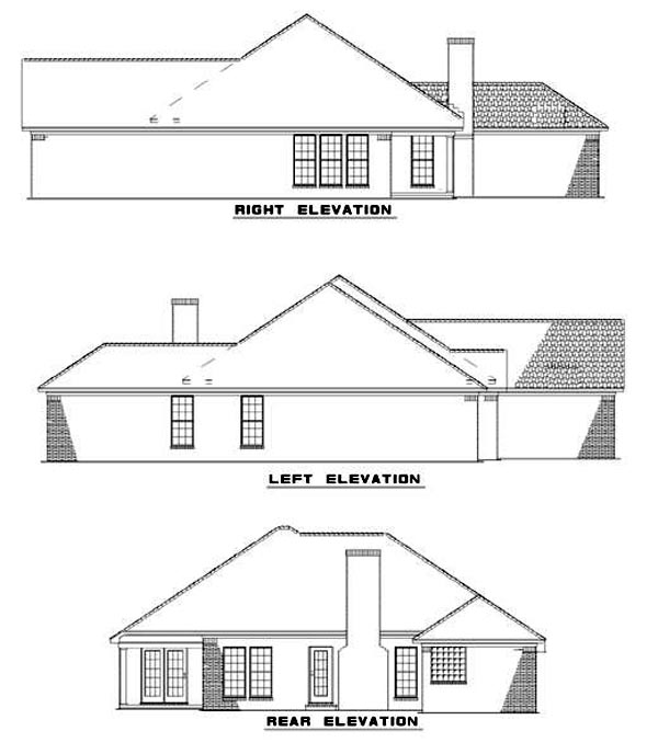  Rear Elevation of Plan 62212