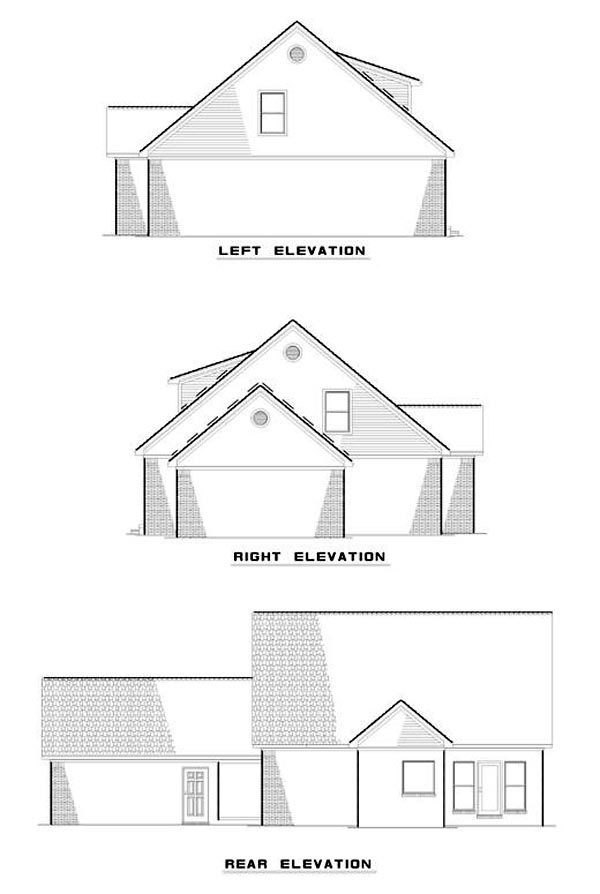  Rear Elevation of Plan 62214