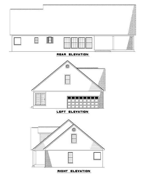  Rear Elevation of Plan 62216