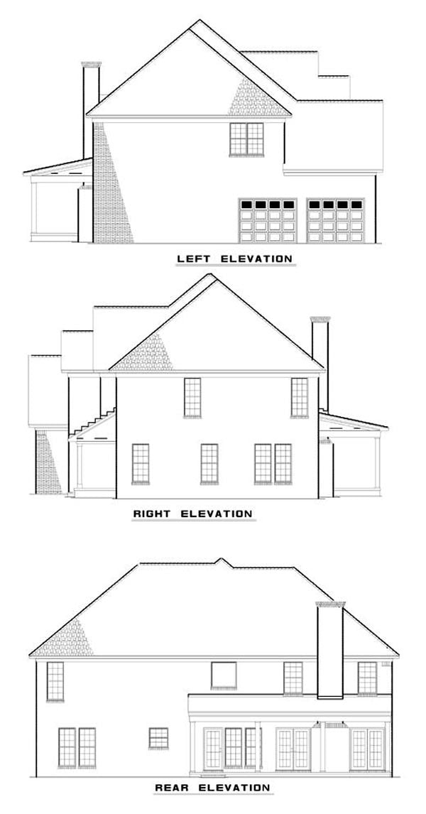  Rear Elevation of Plan 62220