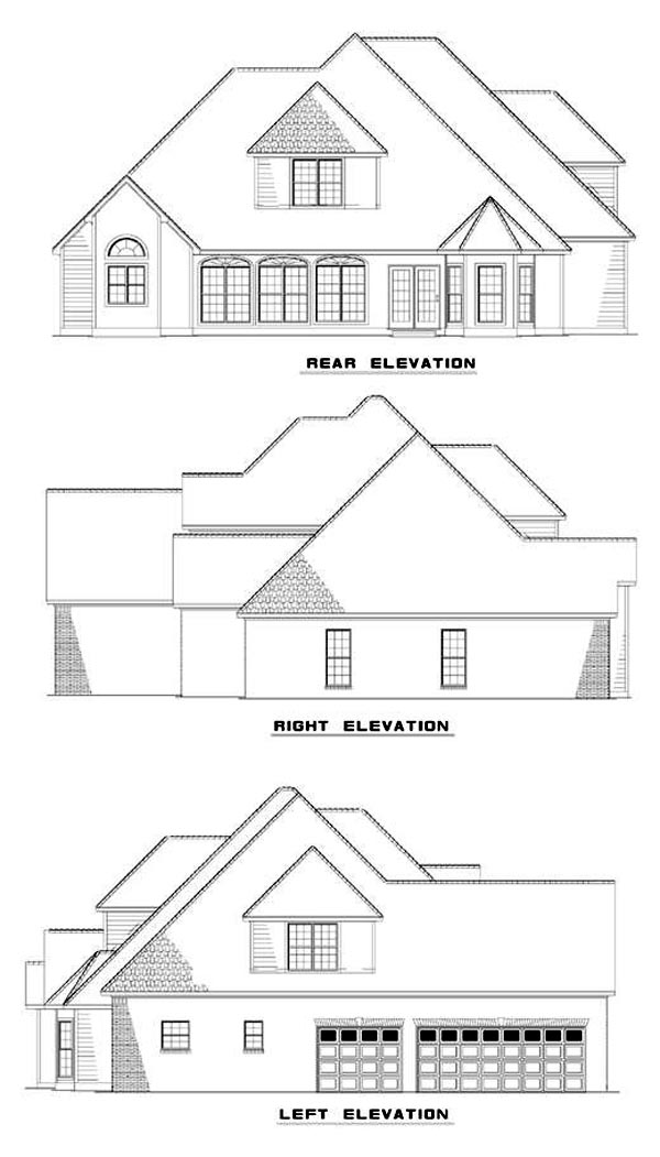  Rear Elevation of Plan 62221