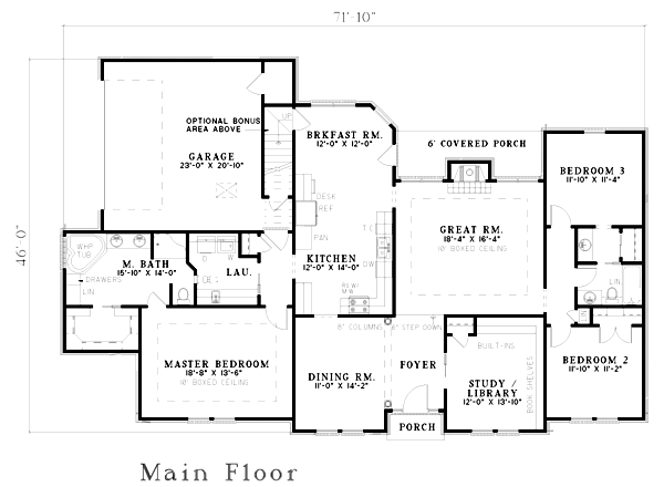 One-Story Level One of Plan 62227