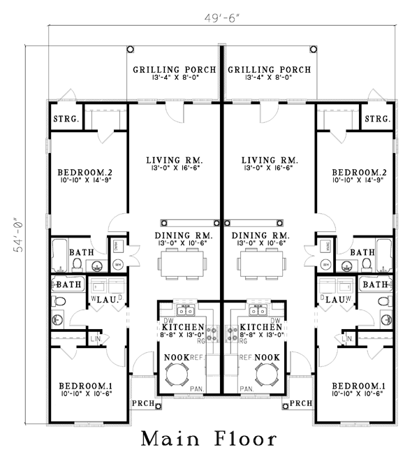 One-Story Level One of Plan 62229
