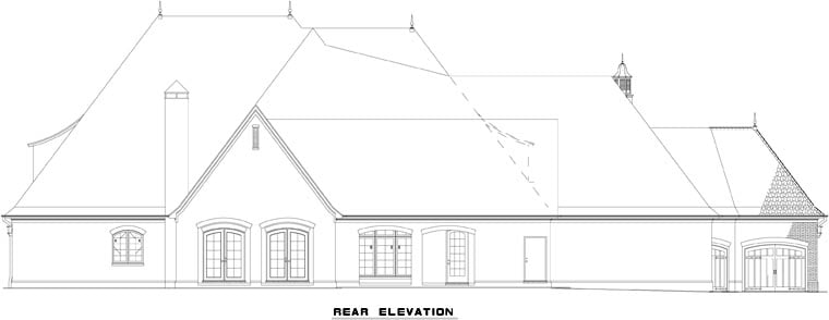  Rear Elevation of Plan 62230